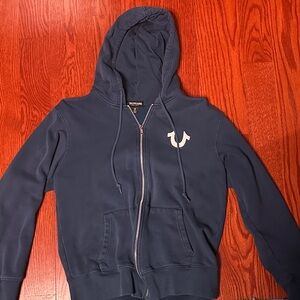 True Religion Navy Hoodie with Logo
